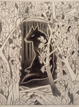 Fine Art Drawings, Le loup, Sébastien Nadin