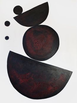 Peinture, Modern Geometric Abstract Artwork – Minimalist Acrylic Composition, Julie Max