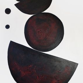 Gemälde, Modern Geometric Abstract Artwork – Minimalist Acrylic Composition, Julie Max
