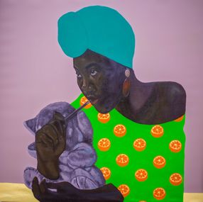 Painting, Looking Forward, Babatunde Adeogun