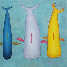 Peinture, Tiny whales from above, Ventzislav Dikov