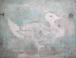 Print, Pato Azul, lithographie originale, Alexis Gorodine