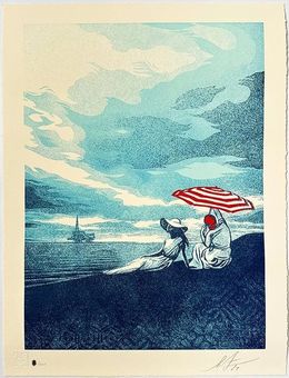 Print, Bliss At The Cliff Edge (Letterpress ), Shepard Fairey (Obey)