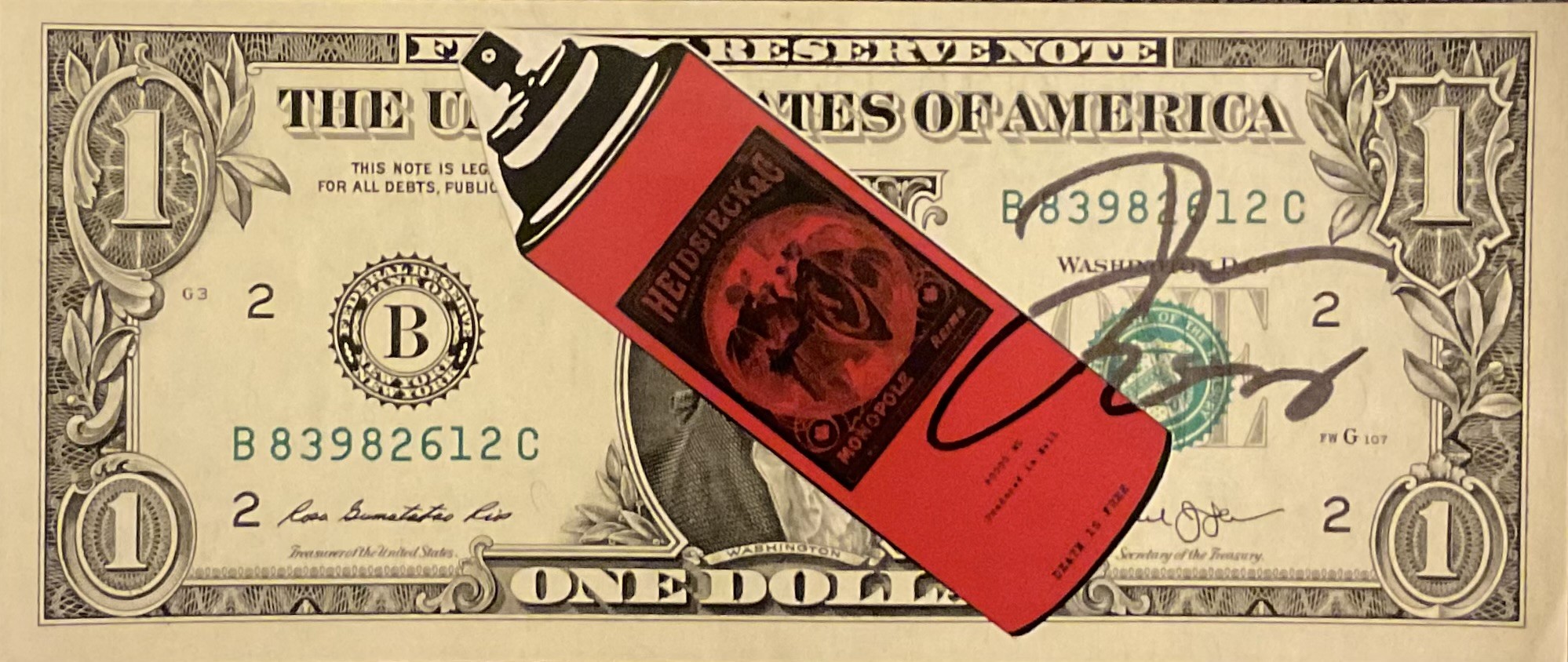 Death NYC, One Dollar Bill (1) (6) Death NYC, One Dollar Bill (1) (6)
