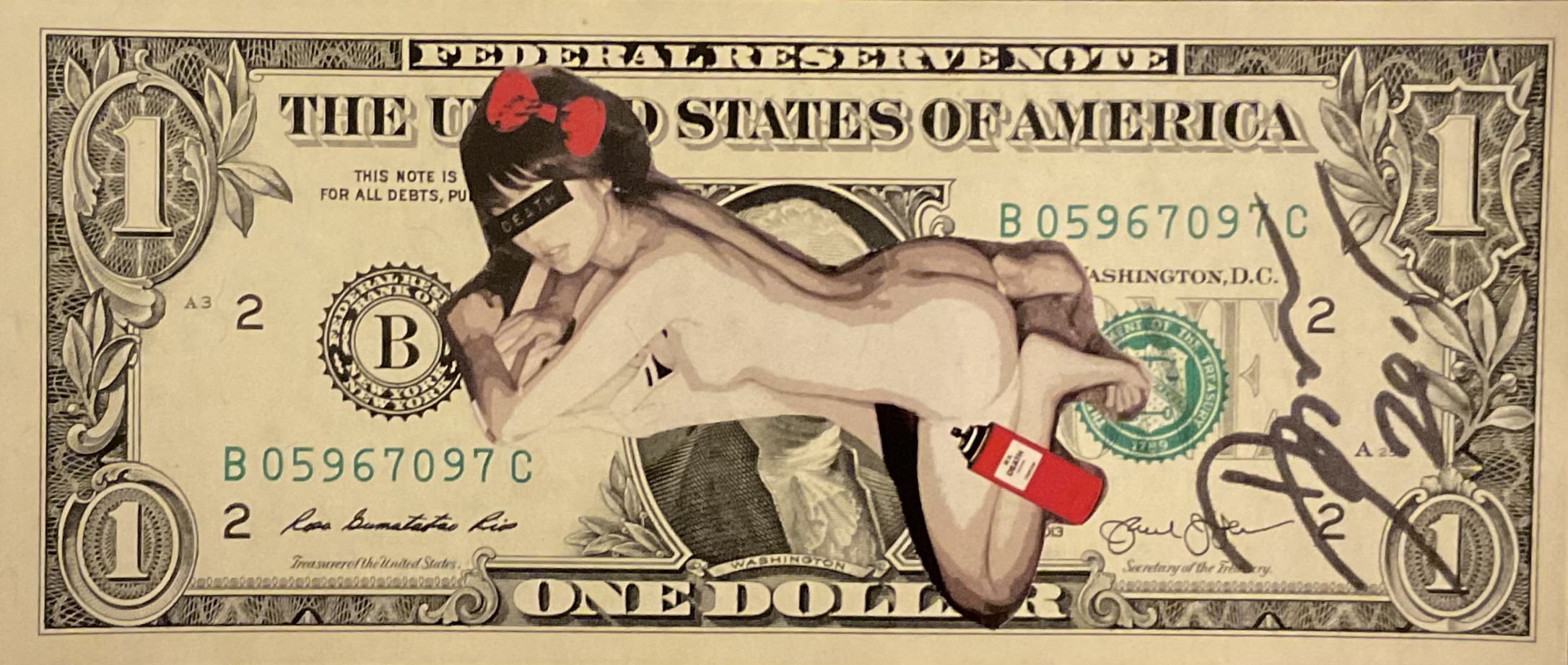 Death NYC, One Dollar Bill (2) (5) Death NYC, One Dollar Bill (2) (5)
