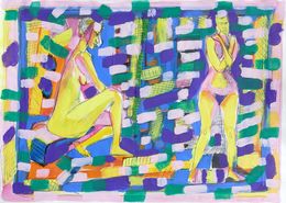 Gemälde, Women models in the studio, Karl-Karol Chrobok