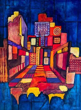 Peinture, Erosion in Time Square, Sophie Cottin