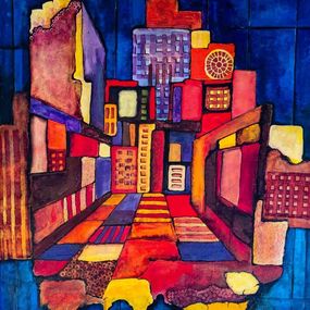 Peinture, Erosion in Time Square, Sophie Cottin