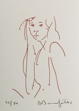 Drucke, Portrait de jeune fille, Alain Bonnefoit