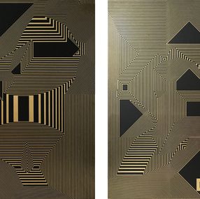 Gemälde, Untitled 10 and 9, Diptych, Francisco Larios