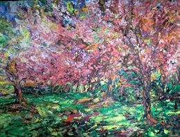 Painting, Lilac Trees, Anna Privaloff