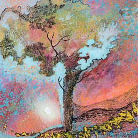 Peinture, Arbres étranges - série 12, Hervé Fayolle