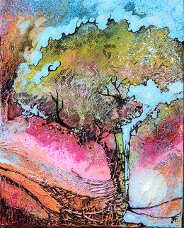 Peinture, Arbres étranges - série 14, Hervé Fayolle