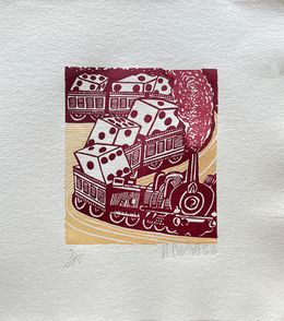 Print, Un coup de dés jamais n'abolira le hasard - train, Hervé Di Rosa