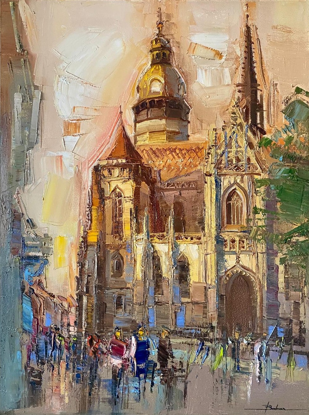 Mykola Bodnar, Golden Light Over the Cathedral Mykola Bodnar, Golden Light Over the Cathedral