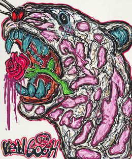 Print, Love Sick Tiger, Lieuwe van Gogh