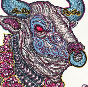 Print, One Day One Bull, Lieuwe van Gogh