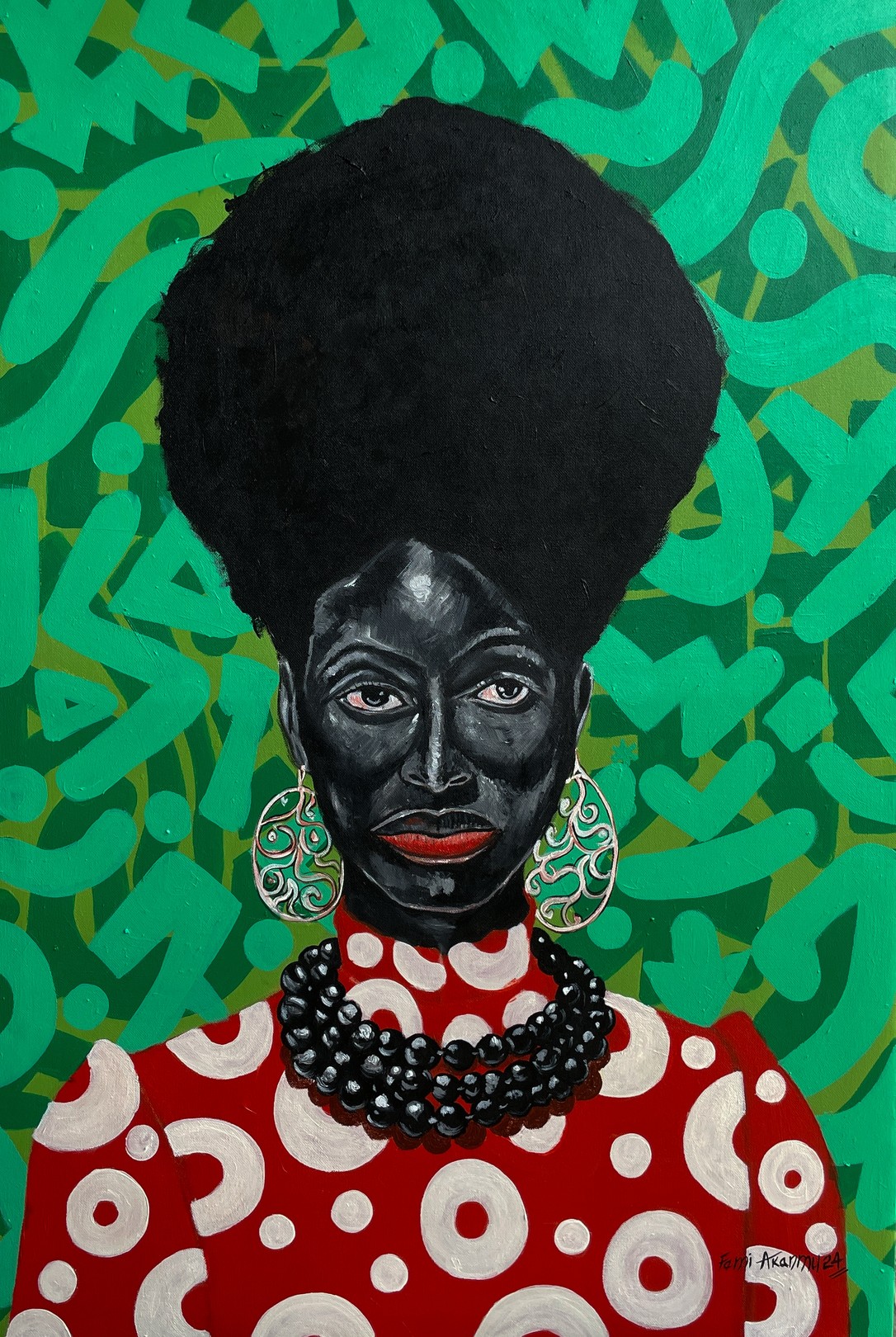 Oluwafemi Akanmu, Black Heritage 5 - 21st Century, Contemporary, Figurative, African, Woman, Hair Oluwafemi Akanmu, Black Heritage 5 - 21st Century, Contemporary, Figurative, African, Woman, Hair