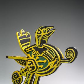 Sculpture, Oiseau et serpent, Corneille
