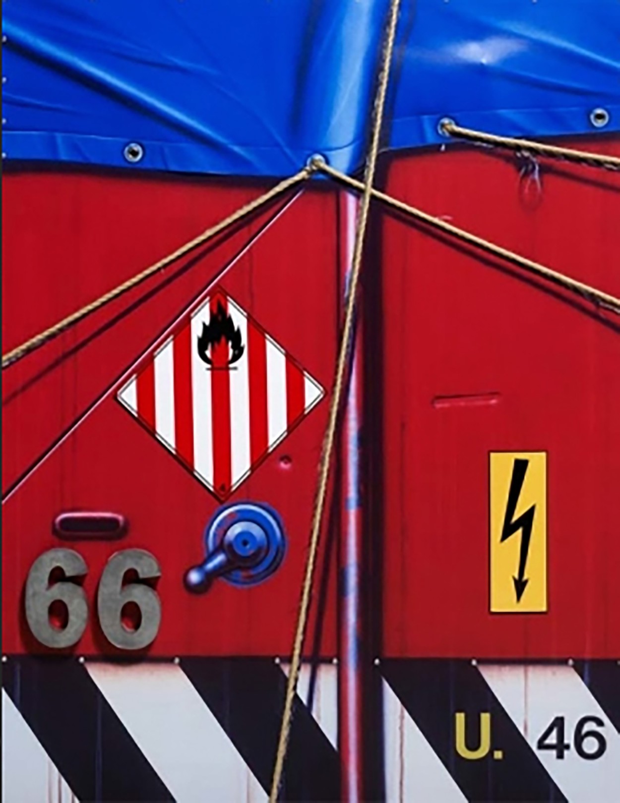 Peter Klasen, Container baché rouge Peter Klasen, Container baché rouge