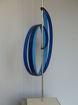 Sculpture, Sm 767 . Trois lames bleues, Jean-Paul Boyer