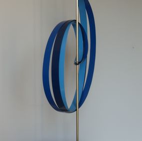 Sculpture, Sm 767 . Trois lames bleues, Jean-Paul Boyer
