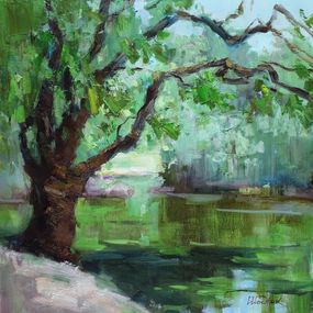 Gemälde, Romantic lake. Askania Nova, Tetiana Shendryk