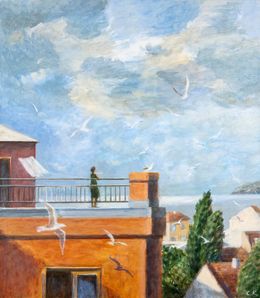 Peinture, Clouds over the city, Svetla Koseva