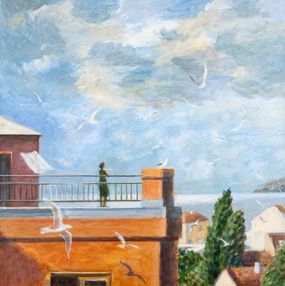 Gemälde, Clouds over the city, Svetla Koseva