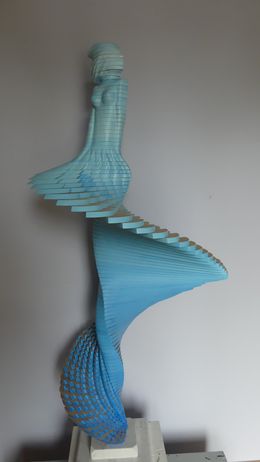Sculpture, Sm 611. Une jupe cloche en bleu, Jean-Paul Boyer
