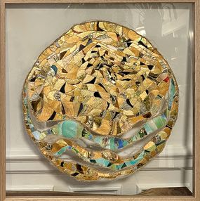 Gemälde, Meditation Maze in Gold, Madstitch