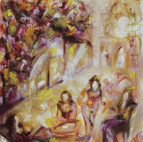 Gemälde, Instant présent - Scène de vie colorée, Isabelle Verdenne