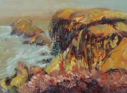 Gemälde, Côte sauvage bretonne - Paysage côtier, bord de mer, Isabelle Verdenne