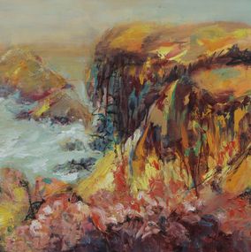 Gemälde, Côte sauvage bretonne - Paysage côtier, bord de mer, Isabelle Verdenne
