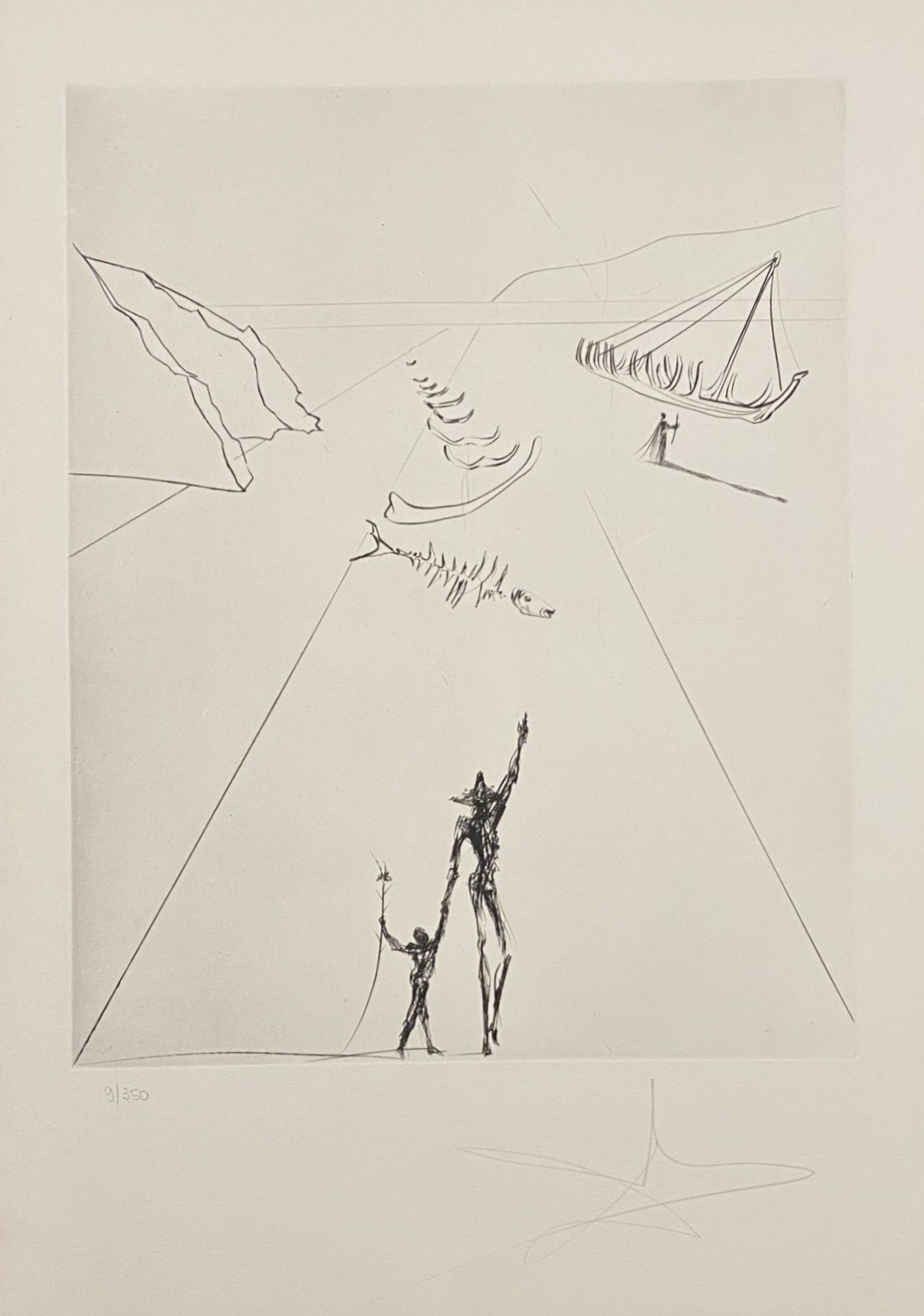 Salvador Dali, The Old Man and the Sea - Apotheosis Salvador Dali, The Old Man and the Sea - Apotheosis