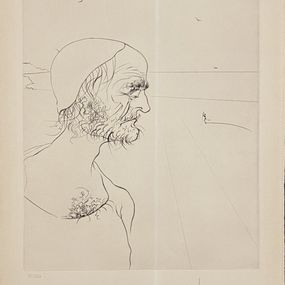 Édition, The Old Man and the Sea - Portrait, Salvador Dali