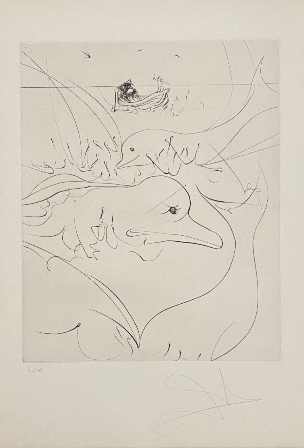 Salvador Dali, The Old Man and the Sea - Dolphins Salvador Dali, The Old Man and the Sea - Dolphins