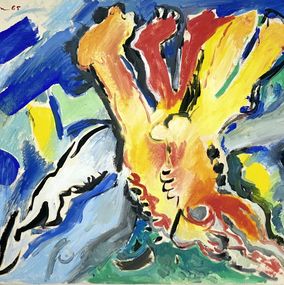 Gemälde, Le bouquet de pieds, Édouard Pignon