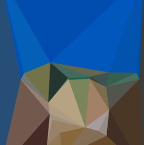 Print, Faisceaux Lumineux Bleu-Vert, ART-MCB