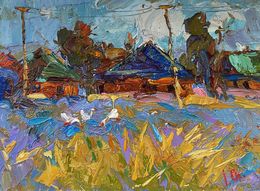 Gemälde, Streets of the village, Ivanyuk Oleksiy