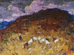 Gemälde, Under the mountain, Ivanyuk Oleksiy