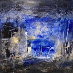 Painting, Klein d œil au bleu, Christine Barth Mroz