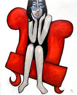 Painting, La Fille au Fauteuil rouge, RogerM