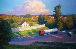 Gemälde, Evening city, Boris Serdyuk