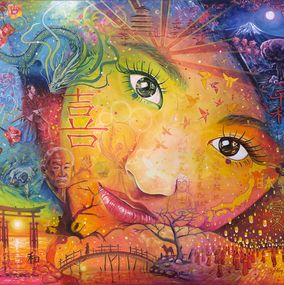 Peinture, Soleil Levant, Sylvaine Merlet