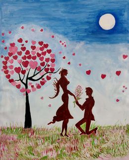 Gemälde, A romantic scene, Anand Manchiraju