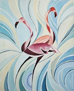 Zeichnungen, Flamingos, Eter Merkviladze