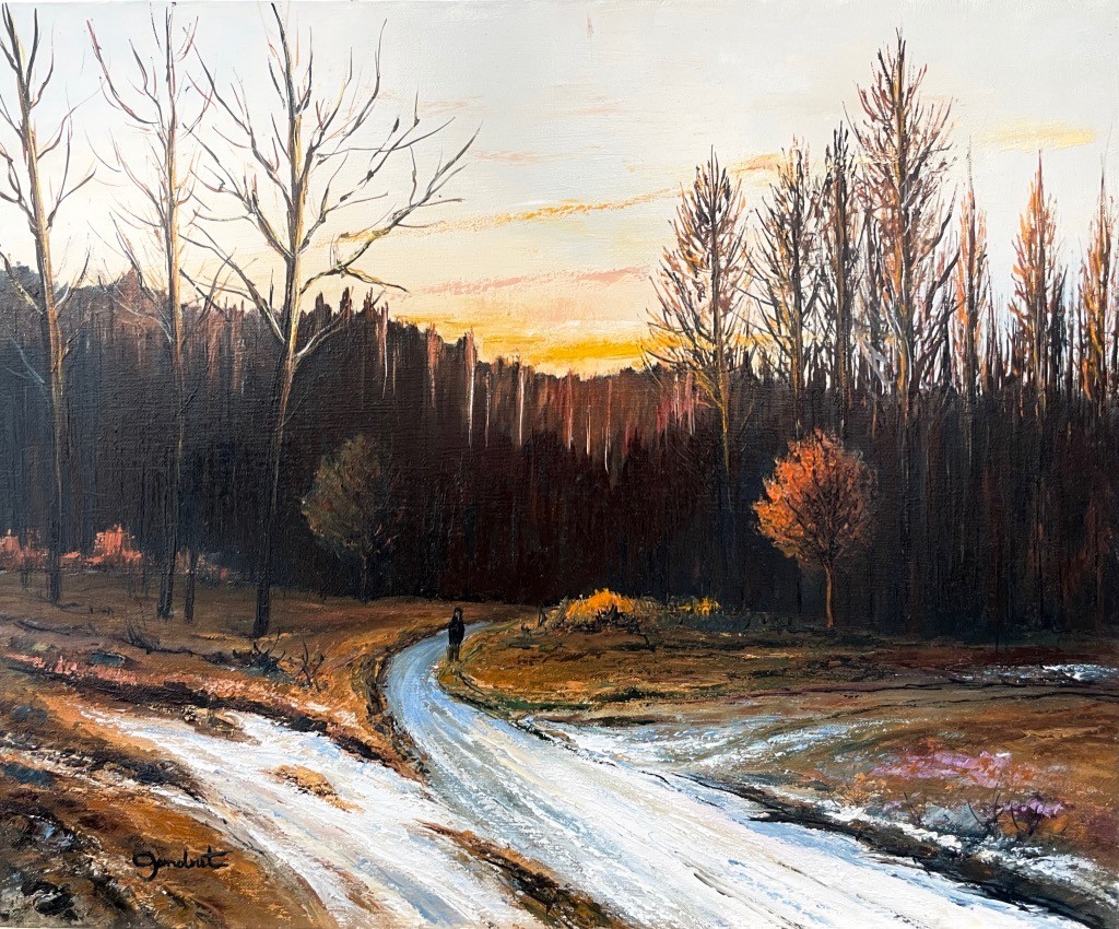 Lucien Gondret, Vétheuil, neige à l'orée du bois CPBD1025 Lucien Gondret, Vétheuil, neige à l'orée du bois CPBD1025