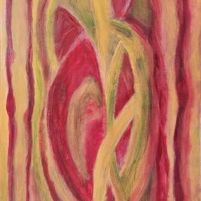 Painting, Variation en rouge, Lallement Martine