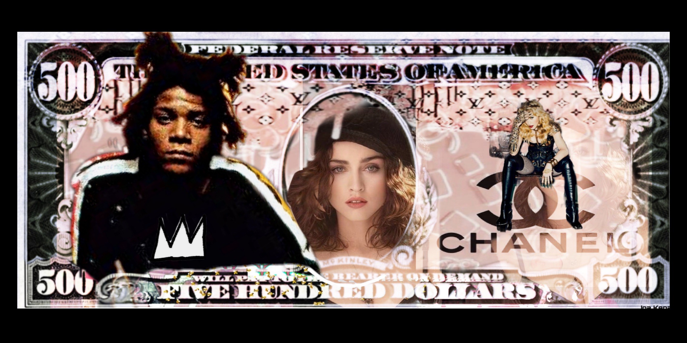 Joa Kena, Dollars Basquiat et Madonna Joa Kena, Dollars Basquiat et Madonna